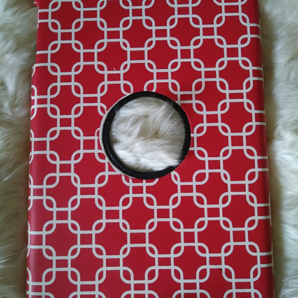 Mini iPad Cover in Red/White Celtic Knot Pattern